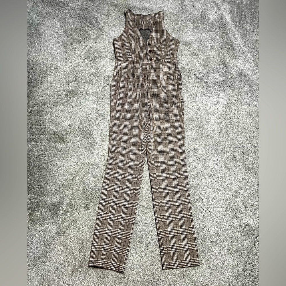 HALARA Skinny Houndstooth Jumpsuit